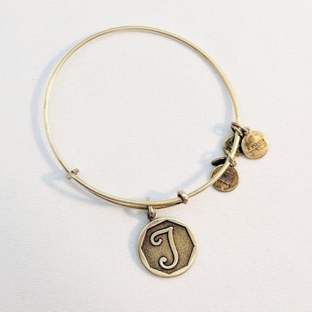 Alex and Ani Gold Initial "T" Charm Bracelet